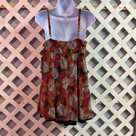 Fit 4 U Mesh Overlay Bandeau Romper With Built-in Shorts Spice Size 14 - Picture 3 of 9